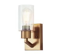 Applique Murale Métal Verre 27,1 Cm Haut En Laiton Pour Couloir Salon