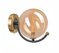 Applique Murale Métal Verre En Or Noir H:14,5 Cm G9 Boule Applique Pour Salon