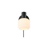 Applique murale MILFORD Mini Verrerie Noir, H.16.5 - IP20 - E14 / Intérieur