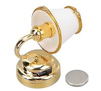 Applique Murale Miniature en Métal pour Maison de Poupée, Mini Applique LED, Style Vintage, Décoration de Maison de Poupée 1:12, Lumière Chaude avec Pile CR1632 pour Maison de