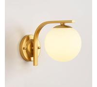 Applique Murale Minimaliste en Verre doré/Noir, plafonnier en Laiton, Lampe Murale de Style Japonais à tête Unique, E26/E27, pour Chambre à Coucher, Salon, Dark2