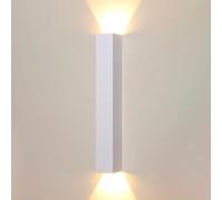 Applique Murale Minimaliste Moderne, Applique Murale LED avec Abat-Jour en Aluminium, lumière Blanche Chaude 3000 K, luminaire Mural extérieur et intérieur pour Porche, Couloir, Salon, 1 Paquet