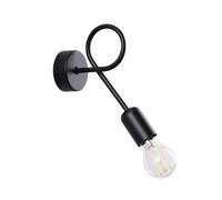 Applique murale minimaliste noire LOOP 1xE27 15W SL.1433 Sollux Lighting