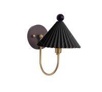 Applique Murale Minimaliste Pour Chambre À Coucher, Style Nordique Doré, En Céramique Et Verre, Pour Salle Den, Style Moderne Du Milieu Du Siècle, Pour Coin, Salle À Manger, Salon./Noir