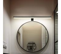 Applique murale miroir lampe salle de bain lampe couloir LED noir IP44 L 60 cm