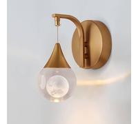 Applique murale moderne à bulles de cristal, applique murale LED d'intérieur à intensité variable 5 W, applique murale globe à bulles pour chambre à coucher, chevet, salle de bain, salon, couloir,