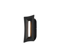 Applique Murale Moderne À Cadre Incurvé, 5 W, Blanc Chaud, Pour Extérieur, Avec Fente Verticale En Alumiet Diffuseur Souple En Polycarbonate. Étanche, Elle S'Utilise En Entrée, Terrasse, Porche Ou Pil