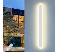 Applique Murale Moderne à intensité Variable avec télécommande, en Aluminium et Acrylique, pour extérieur et intérieur, idéal pour Un Balcon, Un Salon, Une Salle de Bain
