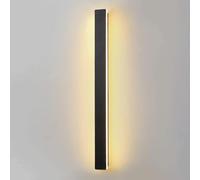Applique Murale Moderne à LED linéaire Noire, éclairage Horizontal vers Le Haut et vers Le Bas, pour Bar, Chambre à Coucher, Salon, Salle de Bain, luminaires d'intérieur (Blanc Chaud 3 000 K)