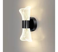 Applique Murale Moderne à LED vers Le Haut et vers Le Bas, luminaire d'intérieur pour Salle de Bain, vanité, 10 W, à intensité Variable, Longue Lampe Murale linéaire dorée pour Chambre à Coucher, ch