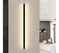 Applique Murale Moderne à Longue Bande, Lanterne rectangulaire à LED, Applique Murale en Aluminium, Lampe d'intérieur Noire Anti-astigmatisme pour Chambre à Coucher et Salon (lumière Neutre