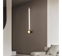 Applique Murale Moderne à Longue Bande, luminaire linéaire à LED, Montage Mural, Lampe Murale Industrielle dorée Vintage, éclairage Mural du Milieu du siècle pour Couloir, Salon, Chambre, sa
