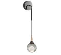 Applique Murale Moderne D'Intérieur avec Éclairage LED en Forme de Lune Et Cristal 5 W 3 Modes de Couleur pour Chambre Chevet Salon Salle de Bain Couloir Fixation Murale avec Câble de Suspension No