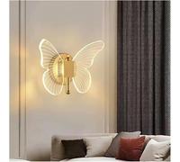 Applique Murale Moderne d'intérieur LED Papillon, éclairage intérieur pour Chambre à Coucher, Salon, décoration, plafonnier (lumière Chaude)