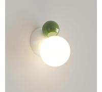 Applique Murale Moderne du Milieu du siècle, éclairage Mural pour Couloir, Applique Murale Blanc Lait, Petit plafonnier Nordique Rouge Vert, Lampe Murale Vintage pour Chambre à Coucher, Salle de Bain