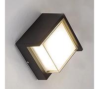 Applique Murale Moderne en Aluminium 15 W, Demi-Couvercle Noir, étanche IP65, éclairage de Jardin à LED, pour couloirs, Jardins et Salons.