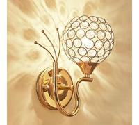 Applique Murale Moderne en Cristal, Lampe Suspendue, Finition Chromée, Fixation D'éclairage De Chambre À Coucher avec Interrupteur Et Prise, Douille E27, Très Adaptée Au Salon avec Salon,Style a