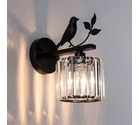 Applique Murale Moderne en Cristal Style Oiseau, Style Nordique E14, luminaire décoratif d'intérieur, idéal pour Une Table de Chevet, Une Chambre, Un Salon, Une Salle à Manger ou Une Porte.
