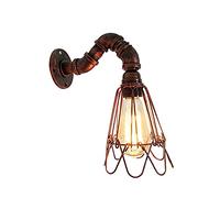 Applique Murale Moderne en Fil de Fer, Applique Murale Rustique E27, luminaire câblé, Style Industriel, Applique Vintage pour Restaurant, Bar, Chambre, Table de Chevet, Couloir, Aspect Rouille