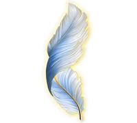 Applique Murale Moderne en Forme de Plume 3D, Décoration Murale LED, avec Design Élégant, pour Chambre Couloir Décoration de la Maison,003,120 * 40cm