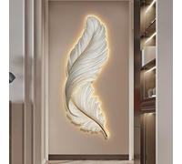Applique Murale Moderne en Forme de Plume 3D, Décoration Murale LED, avec Design Élégant, pour Chambre Couloir Décoration de la Maison,001,180 * 60cm