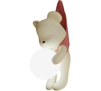 Applique Murale Moderne en Forme D'ourson avec Abat-Jour en Verre Globe, Lampe Murale Créative en Résine Rose/Jaune, Luminaire Décoratif pour Chambre De Garçon Ou De Fill, Pink Clothes