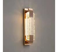 Applique Murale Moderne en métal avec éclairage LED et Abat-Jour en Cristal à Bulles - 3 Modes de Couleur pour Salon, Chambre, Couloir, Cage d'escalier