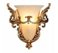 Applique Murale Moderne En Résine, Lampe Murale Décorative De Style Européen, Chambre À Coucher Appliques Murales Antiques Pour Salon Maison Couloir Salle À Manger Villa Rétro Intérieur,Marron