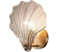 Applique Murale Moderne en Verre avec Forme de Coquillage pour Chambre à Coucher, Applique Murale en Fer doré, éclairage de Salle de Bain, vanité, Applique Murale pour Salon, coulo