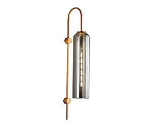Applique murale moderne en verre Milieu du siècle luxe verre métal support mural lumière E27 miroir décor luminaires muraux pour chambre chevet salon entrée couloir (Gris)