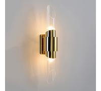 Applique Murale Moderne en Verre Transparent, Abat-Jour Simple, luminaire d'intérieur pour Salon, Chambre à Coucher, Chevet, Couloir, Douille E14