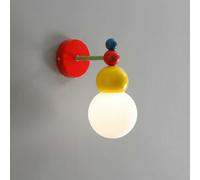 Applique Murale Moderne Et Colorée, Éclairage D'Intérieur, Style Bauhaus, Applique Géométrique, Globe En Verre Dépoli Avec Interrupteur À Chaînette, Culot G9, Décoration Artistique Originale, Chambre