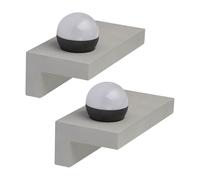 Applique murale moderne, lampe de couloir, lampe de chambre, applique LED béton, 7W 690lm blanc chaud, LxH 30x17,5 cm, lot de 2