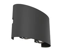 Applique murale moderne LED, extérieur, applique, éclairage de façade, métal, haut vers le bas, gris, 4 lumières, IP54, module LED 3000K, 400LM, 4W incl