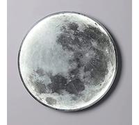 Applique Murale Moderne Lune Noire - Éclairage d'ambiance pour Salon et Chambre - Lampe Plate 24 W à l'atmosphère Lunaire Romantique - 50 cm