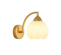 Applique murale moderne nordique Appliques murales en forme de fleur Toile de fond de salon Lampe murale simple Couloir Chambre à coucher Luminaires mura (Gold)