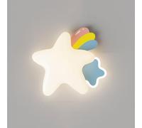 Applique Murale Moderne Pour Chambre D'Enfant, Style Nordique, Motif Lune Et Étoile, Style Crème, Nuage Blanc, Luminaire Décoratif Pour Chambre de Fille Ou de Garçon, 3 Couleurs/Blanc A