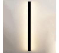 Applique Murale Moderne rectangulaire à LED, Applique Murale Minimaliste en Fer, Longue Bande, Lanterne Murale d'intérieur Noire, Lampe astigmatisme pour Chambre à Coucher, Salon (lumière ne