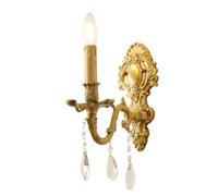 Applique Murale Moderne rétro en Laiton, Style européen, en Cristal, câblée, E14, 1 lumière, élégante, Luxueuse, pour décoration d'intérieur