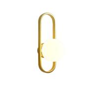 Applique murale moderne simple allée applique murale luminaires commode appliques murales chevet applique avec abat-jour en verre à motif d'eau pour couloir salon chambre salle de bain (Gold 1)