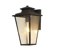 Applique Murale Moderne, Style Industriel rétro, imperméable, en Verre Transparent, Style Vintage, luminaire Mural E27 en Aluminium, idéal pour Une Villa, Un Jardin, Une Cour, Un Couloir ou Une a