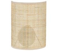 Applique Murale Moitié de Tambour Abat-Jour en Rotin Naturel Salon Chambre Demit