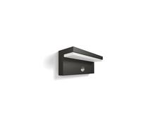 Philips MyGarden Applique murale extérieure BUSTAN avec détecteur de mouvement, Anthracite, Aluminium et matières synthétiques, IP44, Jardin, Terrasse, Patio, LED intégrée 2 x 4,5W, Blanc froid