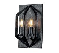 Applique murale luminaire de couloir lampe de salon ancien bougeoir en acier noir design