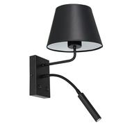 Applique Murale Noir Tissu B : 18 CM E27 G9 Arm Conique Blendarm Wandleuchte