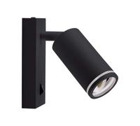 Applique Murale Noire avec Interrupteur pour Ampoule GU10
