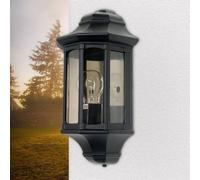 Applique Murale Noire En Aluminium IP44 Vintage REGINA Lampe D'Extérieur