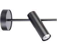 Applique Murale Noire Métal Cylindrique Accentue GU10 Réglable Lumière Couloir