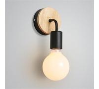 Applique Murale Noire Moderne avec Abat-Jour en Fer forgé, Ampoules E27, Petite Lampe Murale pour intérieur, Cuisine, Chevet, café, Applique Murale Vintage, Lampes murales décoratives pour la mai