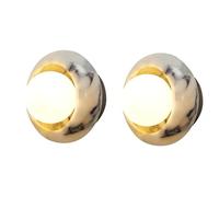 Applique murale nordique en albâtre, style milieu du siècle, avec bol en marbre. Lampe murale minimaliste en albâtre for intérieur, décoration murale for chambre ou salon.(1-Pack)